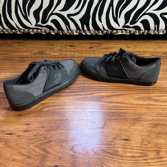 Puma Black & Gray Houndstooth El Ace Lightweight Sneakers Mens Sz9 - Picture 7 of 10